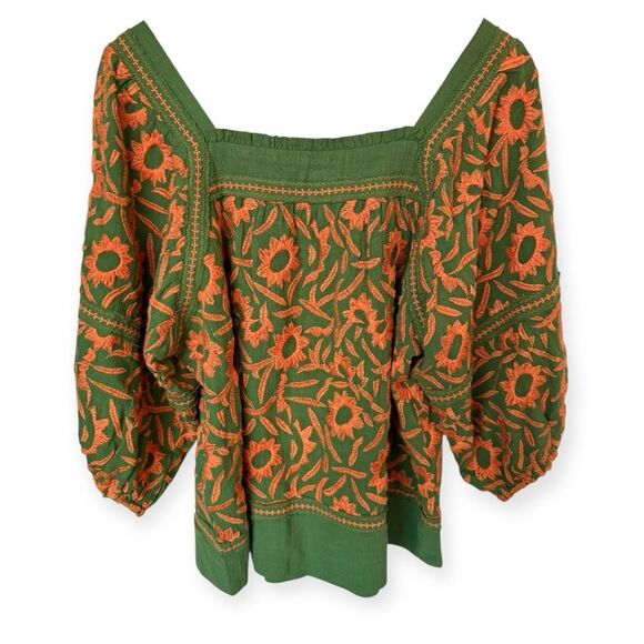 Solana from Sister Mary Jane Square Neck Embroidered Blouse - Picture 2 of 9